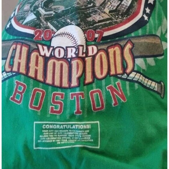 2007 Fenway Park Green Monster Boston Red Sox World Series Champions T Shirt L - Picture 4 of 10